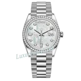 Moissanite relógios diamante watchmens mulheres relógio automático relógios designer relógios tamanho 40mm 36mm 904l aço inoxidável pulseira260u