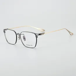 Montature per occhiali da sole Montature per occhiali semplici quadrate retrò Montature per occhiali da uomo vintage firmate Occhiali da vista in titanio Miopia Lettura da donna Personalizzate