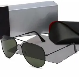 Men Classic Brand Retro Women Sunglasses Luxury Designer Sunglasses Metal Frame Hassions for Woman Glass Lenses with Box R3188