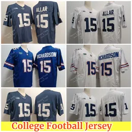 Florida Gators 15 Anthony Richardson College Football Jersey Penn State 15 Drew Allar NO NAME Mens Jersey White Black Blue Stitched New