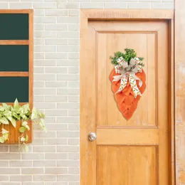 Декоративные цветы DIY Пасхальный декор деревянный венок дверь подвесное украшение кулон ремесла для дома