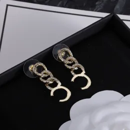 Orecchini in oro 18K Designer Oredring Lettera per Women Charm Earrings for Wedding Regalo Gioielli