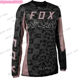 6lvr 2024 Fashion T-shirt Mountain Bike Suit Foxx Men's T-shirts Cross Country Mountain Women Downhill Dh Bmx Mtb Racing Motocross Cycling Ladies