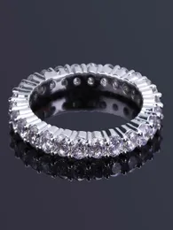 Novo anel de dedo de tênis de zircônia CZ banhado a ouro branco diamante completo gelado para casamento e noivado hip hop rock rapper joias presentes f9323745