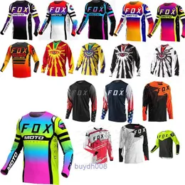 2024 Fashion T-Shirt Mountain Bike Suit Foxx Men Men's Thirts Men Men's Mountain Mountain Mtb Ofrroad Dh Motorcycle Motocross Sportwear Pfdx