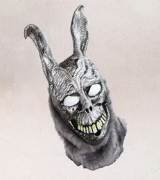 Film Donnie Darko Frank maschera di coniglio malvagio Festa di Halloween Oggetti di scena Cosplay maschera in lattice a pieno facciale L2207112019972