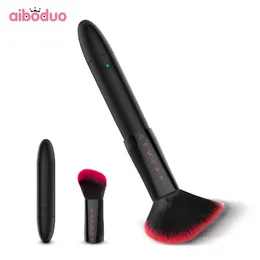 Brushes New Arrival Electric Vibration Makeup Brushes Powder Foundation Blending Blush Face Cosmetics Beauty Vibrator Make Up Brush