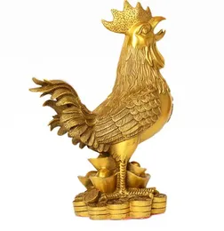 Artesanato ornamentos de cobre de cobre galo de frango galo de presunto grelhado e frango zhaocai "sala de estar feng shui decoração de frango