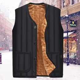Fleece Vest Jacket Men Sleeveless Jackets 가을 겨울 코트 야외 스트라이프 두꺼운 따뜻한 양복 조끼 열 의류 240108
