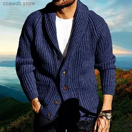 Мужские свитера Новый британский повседневный вязаный кардиган-свитер Пальто Мужская осенне-зимняя верхняя одежда с длинными рукавами Пальто Chamarras Para Hombre T240108