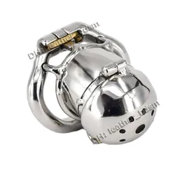 Male Chastity Cage With 2 Locks Stainless Steel Chastity Belt Penis Restraint Arc Base Activities Penis Ring Adult Toys