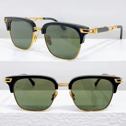 Dean güneş gözlükleri erkek tasarımcısı vintage siyah yarım çerçeve mavi kare lens uv400 moda tarzı güneş gözlüğü ile kutu dekan
