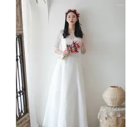 Casual Dresses Oversized Wedding Dress Fat MM200 Jin Satin Enlarged V Open Back Lightweight And Simple Travel Pography Light