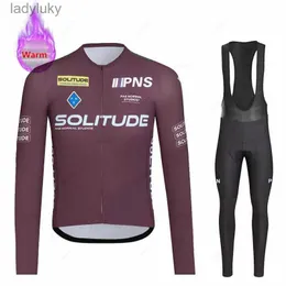 사이클링 저지 세트 PNS 2024 Winter Fleece Men 's Cycling Jersey Sets Pro Mountian Bicycle 의류 착용 Ropa Ciclismo Racing Bike Clothing Team Suitl240108