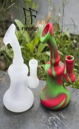 Gancio per banger in silicone trasparente Smoke con soffione doccia fondo rimovibile 51 pollici facile per la pulizia del tubo dell'acqua in silicone dab rig 5105990135