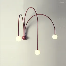 Lâmpadas de parede italiana LED luz ferro lâmpada de vidro sala de estar mesa de cabeceira restaurante para decorações de casa lustre