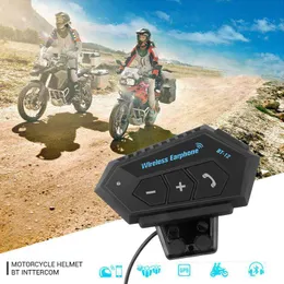 BT12 Müdahale Önleyici Bluetooth Motosiklet Kask Kulaklıklı Kablosuz Kulaklık Hoparlör El Hands Free Intercom Motosiklet Kulaklık