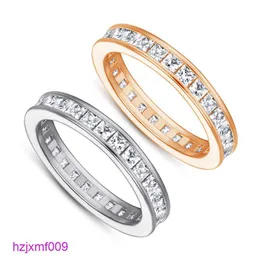 Aze1 Designer Tiffanset Band Ringen Tonglin 925 Sterling Zilver Sky Star Ring t Home Vierkant Volledige Diamant Cirkel Wijsvinger Sieraden Staart Dames Ri