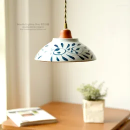 Kolye lambaları avize Japon tarzı sanatsal İskandinav yatak kahvaltı dekorasyonu Çin kişiselleştirilmiş karışım ve eşleşen başucu lambası