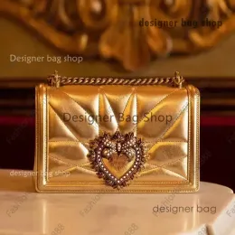 Designer Bagop Women's Handbag D Designer axelväska läder fast färg handväska guldkedja messenger väskor kvinna handväska modehandväskor