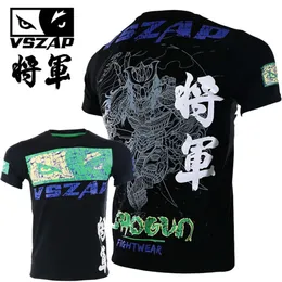 VSZAP COTTON GYM TRANS 남성의 라운드 목 티셔츠 통기 가능한 MMA 일반 Sanda Boxing Thai Martial Arts Long-Distance Running