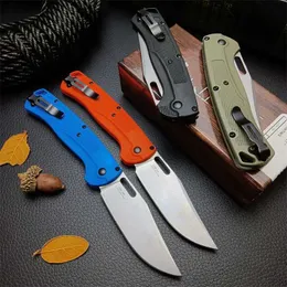 Knife BM Taggedout 15535 Pocket Folding Knife Clip-point Satin Blade 4 Colors Nylon Wave Fiber Handle EDC Outdoor Defense Hunting Tool