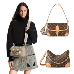 حقيبة مصمم Dhgate Luxurys Luxurys Boulogne Loop Diane Clutch Bag Wallet على سلسلة Ivy Womens Cross Body Hobo Leather 7a Satchel Tote Halp
