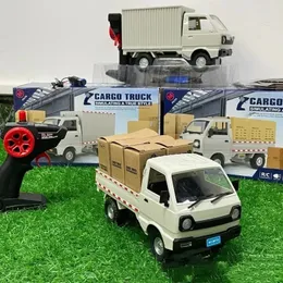 RC CAR 1 101 16 WPL D12シミュレーションドリフトクライミングトラックLEDライトヘル貨物リモートコントロール電気玩具ギフト子供240106