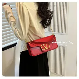 2024 neue Luxus Marke Designer Kette Schulter Taschen Mode Brief Handtasche Brieftasche Vintage Damen Einfarbig Leder Umhängetasche