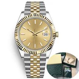 Tasarımcı Mens Mekanik Saatler 41mm Otomatik Saatler Paslanmaz Çelik Işık Su geçirmez Kadınlar İzle Çiftler Stil Klasik Kol saatleri Montre De Luxe AAAA36