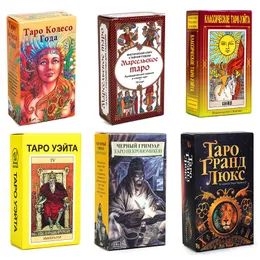 6 Style Tarot Karty w rosyjskiej wysokiej jakości karcie pokerowej z papierowym manualnym tapo taso gier karciane