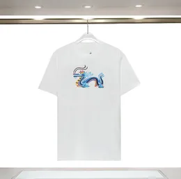 2024 Yeni Tasarımcı Tişört Yaz Kısa Kollu Büyük Boy Dragon T-Shirt Erkekler Tshirt Tee Kadın Erkekler
