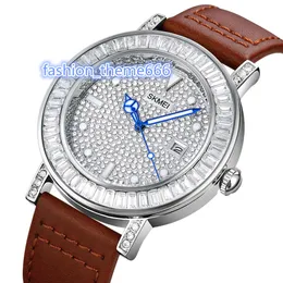 Skmei 1953 Men Wrist Assista Moissanite Hip Hop Iced Out Watch Quartz Luxury Gold Diamond Watches