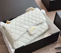 Cha CF Crossbody Tasarımcı Çanta Omuz Messenger Çanta Kadın Çanta Yüksek Versiyonu Saf Cowhide Malzemesi Klasik Flep Chain Bag 25cm