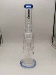 Bong in vetro da 17 pollici, tabacco, narghilè, percolatore, tubo dell'acqua, giunto femmina da 14 mm con ciotola