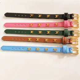 Cel Brand Luxury Geometry Designer Bracelets for Women Retro Vintage Colorful Genuine Leather Letters Bracelet Jewelry