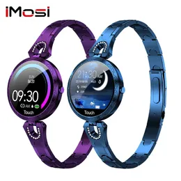 Zegarki Imosi AK15 Smart Watch Luksusowe kobiety Modne pary Wodoodporne ciśnienie krwi Bluetooth Fitness Bransoletka