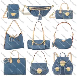 Projektantka torby na ramiona dżinsowa torba na crossbody torebka torebka TOTE TOP MURROR Wysokość Knapsack M46856 M46837 M46829 M82950 M46836 M46855 M46871 M46830 Torebka torebki