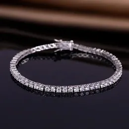 Umcho Women's 925 srebrna bransoletka tenisowa 2 mm Birthstone romantyczna biżuteria ślubna można dostosować prezent na przyjęcie weselne 240106