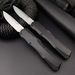 Messer Livewire 9000 Full/Serrated Blade AU/TO Knife 440C Blade Black Zinc Alloy Handle Survival Outdoor Tactical EDC Knives - Nr