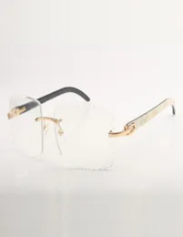 Armação de óculos Plain Buffs 3524022 com pernas de chifre de búfalo natural e lente transparente de 58 mm9580273