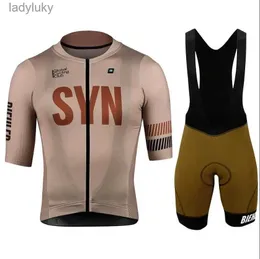 사이클링 저지 세트 2024 Biehler Cycling Jersey Set Syn Summer Cycling 의류 자전거 유니폼 MTB MAILLOT ROPA CICLISTO 사이클링 턱받이 반바지 SportsWearl240108