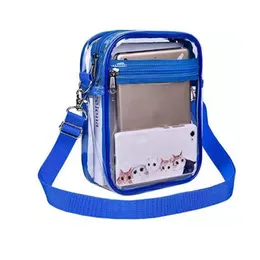 Borse trasparenti Borsa in gelatina in PVC trasparente Borsa da viaggio per lo shopping femminile Borsa a tracolla impermeabile Borsa con chiusura a cerniera Uomo Donna Portafogli di lusso Marsupi