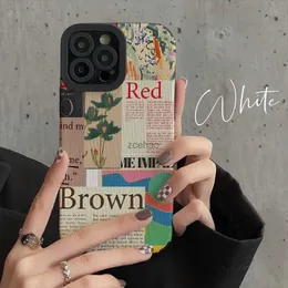 حالات الهاتف الخليوي مرسومة علبة هاتف مصور لـ iPhone 13 14 11 12 15 Pro Max 14 15plus 7 8plus x XS Max XR swockproof case -coverl240105