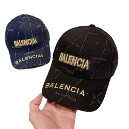 Designer Ball Caps Correct Version~Ba Jia High Quality Denim Baseball Hat Embroidered Letters Fashion New Fashion Brand Duck Tongue Hat 4YP5