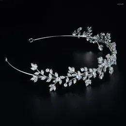 Hair Clips Fashion Bride Crown Wedding Tiaras With Zircon Women Accessories Jewelry Girls Headpiece Soft Luxury Barrettes Hairband