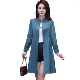 Women's Trench Coats Nice Women Coat Female Spring Windbreaker Mujer Feminina Fashionabl Stand-up Collar Thin Autumn Top5XL