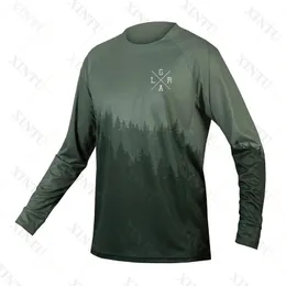 Löst Rider Men's Long Sleeve Jersey MTB Cycling Shirt BMX Downhill Camiseta Motocross MX Enduro Breattable Apparel 240108