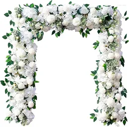 Flores decorativas 50cm de comprimento seda flor artificial espuma diy arco arranjo rosa peônia festa casamento casa pano de fundo decoração