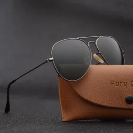 Güneş gözlükleri gerçek G15 cam lens güneş gözlüğü tasarımı marka kadın erkekler güneş gözlükleri kadınsı 3025 pilot gölgeler gafas oculos de sol